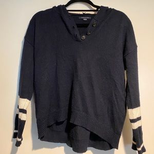 American Eagle Navy Hooded Sweater